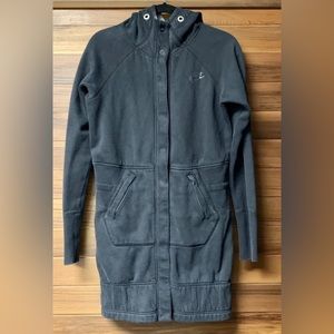 Vintage Nike Women’s Hoodie Long Jacket Black Size M